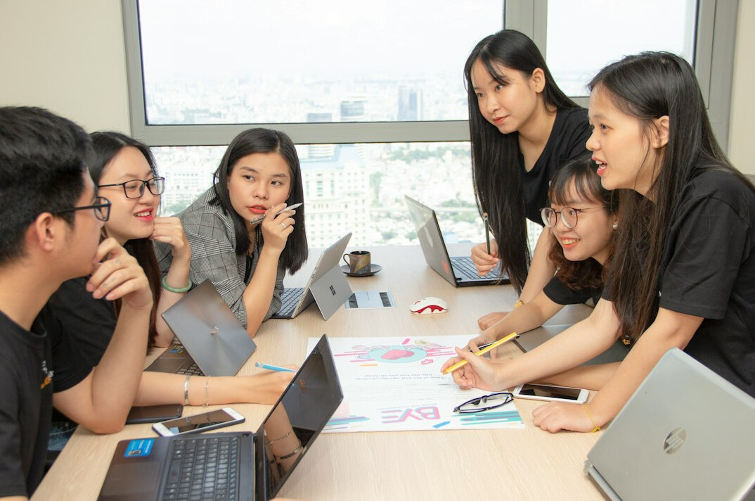 business team learning
