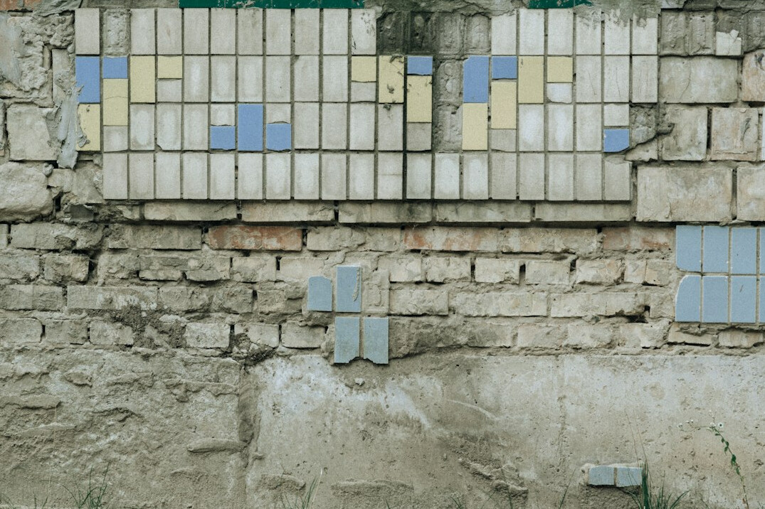 Wall with sticky notes used for strategic planning