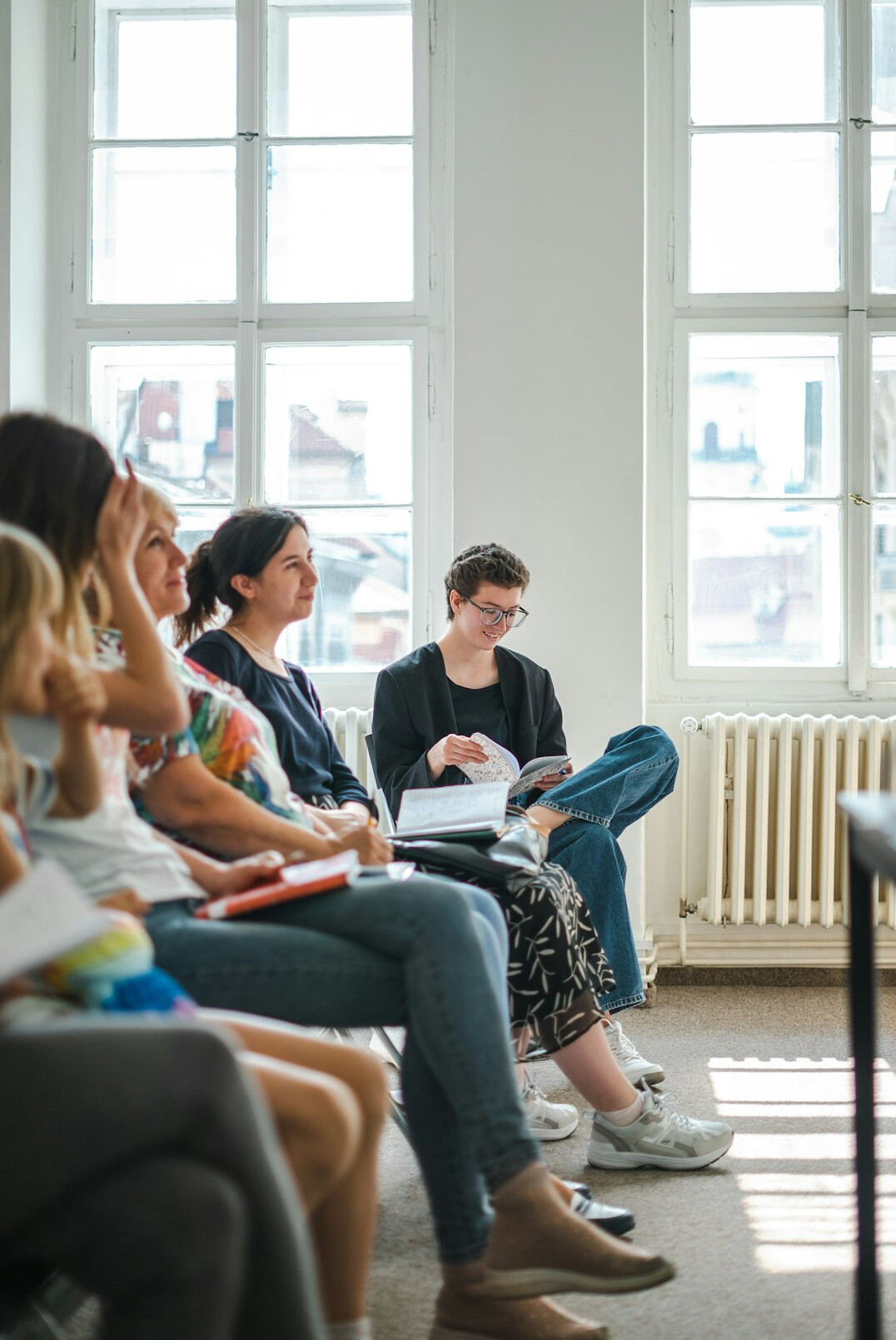 team meeting in office